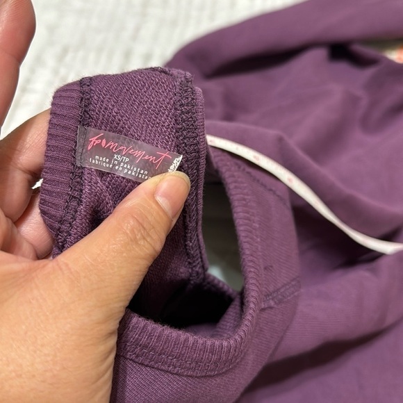 FREE PEOPLE “Best of Romper” women’s Shortsie jumpsuit Long sleeves Purple S NWT - Picture 5 of 16